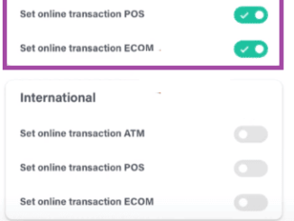 how to enable debit card for online transaction bob